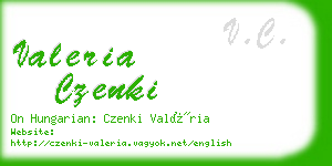 valeria czenki business card